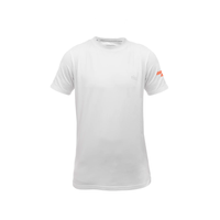 Camiseta Motorsport Blanca con Naranja VUHL - Algodón PIMA