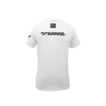 Camiseta Motorsport Blanca con Negro VUHL - Algodón PIMA