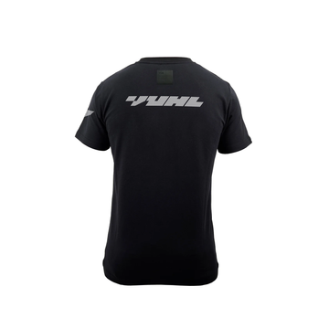 Camiseta Motorsport Negra con blanco VUHL - Algodón PIMA