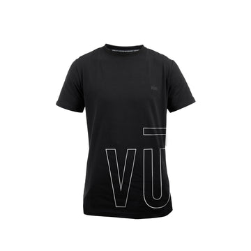 Camiseta Negra con Logo VUHL  - Algodón PIMA